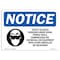 Signmission OSHA Sign, Safety Glasses Required When With Symbol, 14in X 10in Decal, 14" W, 10" H, Landscape OS-NS-D-1014-L-18190 - alternate 1